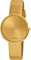JACQUES LEMANS Damenuhr Design Collection Lederband massiv Edelstahl ip-Gold 1-2056H