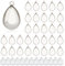 Pandahall Elite 50 Sets Lünette Anhänger Rohlinge Einstellungen mit 50 Stück Drop Anhänger Trays Lünette Rohlinge und 50 Stück Glas Cabochons Clear Dome für Foto Schmuckherstellung