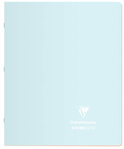 Clairefontaine 951881C - Packung mit 10 Heften Koverbook 17x22 cm, geheftet, 48 Blatt, liniert mit Rand, 90g, farbig sortiert, 1 Pack