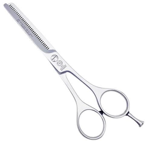 NTS-Solingen Silver Star Line | Profi Effilierschere | Friseurschere zum Ausdünnen der Haare | Satiniert | 5,5 = ca. 14 cm | Gefertigt in Handarbeit von Meisterhand