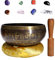 Klangschale,MKNZOME 3,15'' Handgefertigte Tibetische Klangschale mit Chakra Steinen Meditationsklangschale Geschenkset für Tibet Klangtherapie, Heilung, Yoga, Zen, Stress & Angst abbau, Entspannung
