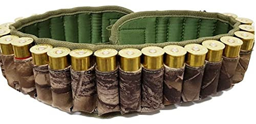 armeriaonline Ra Sport Cartuccera Cintura Cal 12 da Caccia Nylon Cartucciera Regolabile Verde