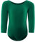 WEGETIT Langärmeliger schwarzer Gymnastikanzug für Mädchen, Gymnastikanzug für Kleinkinder, Tanz, Ballett, Body, Grün (Forest Green), 6-8 Jahre