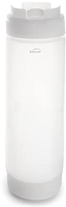 LACOR 61978 Bottiglia biberon, Contenitore, Barattolo per Salse, in Polipropilene, Non Goccia, beccuccio in Silicone, Senza BPA, 500 ml, Bianco