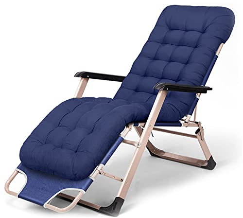 Ontihang Deluxe Null-Gravity-Klappstuhl Justierbarer Kopfstütze Sunlounger Sun Lounger Patio Gartenstrand max.200kg