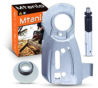 Mtanlo Kit d'engrenage à vis sans fin de pompe à huile de plaque de barre de guidage de chaîne pour Husqvarna 345 340 350 tronçonneuse, plaque de barre de guidage de chaîne, pompe à huile