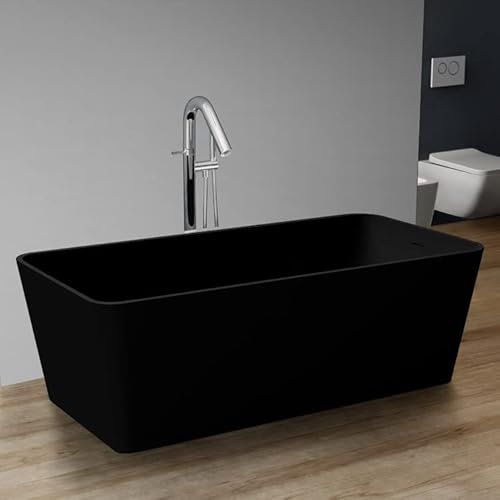 STONEART Badewanne freistehend BS-551 schwarz/170x80/matt