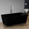 STONEART Badewanne freistehend BS-551 schwarz/170x80/matt