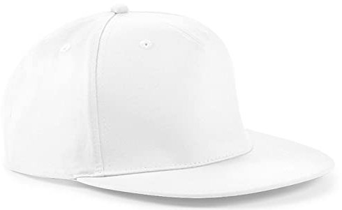 Generico Cappellino Cappello Rap Snapback Visiera Piatta da Uomo Donna Rapper (Bianco)
