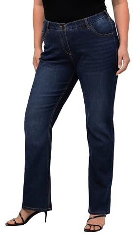 Ulla Popken Bootcut-Jeans, Pantalones Mujer, Blue Denim, 50W / 30L
