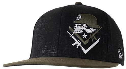 Metal Mulisha Mens Armed & Ready Flex Hat Baseballkappe, Schwarz/Grün, S/M