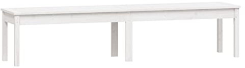 vidaXL Gartenbank, Gartenmöbel Sitzbank 2-Sitzer, Parkbank Lattenrost-Design, Holzbank Bank für Garten Terrasse, Weiß Massivholz Kiefer