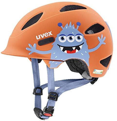 uvex OYO Style - Leichter Kinder-Helm für Kinder - intergierter Seitenschutz - individuelle Größenanpassung - Monster Papaya matt - 45-50 cm