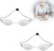 KARELLS Lunette Uv Cabine, Lunettes Uv, 2 Pièces Lunette Uv, Lunettes Bronzage, Lunettes de Solarium, Silicone Souple Durable Confortable, Lunettes de Solarium, Lunettes de Protection UV(blanc)
