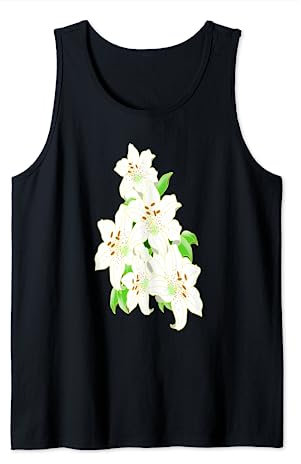Weiße Lilien Tank Top