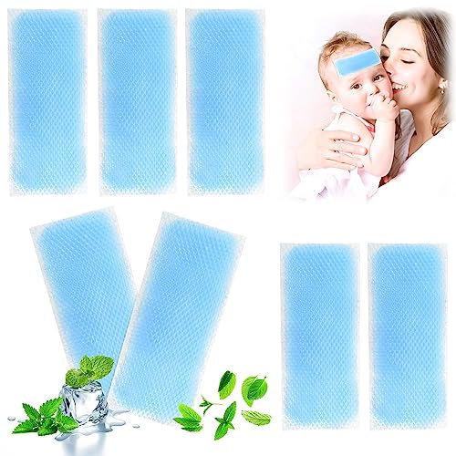 50 Stück Kühlpflaster gegen Fieberbeschwerden und Schmerzlinderung Sofortige Kältekompresse Kaltpackung Gel Fieberpflaster Hitzschlag Kühlpflaster bei Fieberschmerzen und Migräne
