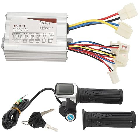 SUNGOOYUE 36V 800W Elektrofahrrad-Umrüstsatz, Motorsteuerung, Gasgriff mit Quadratischem Bildschirm, Tastensperre für Elektro-Dreiräder, Fahrräder, Roller