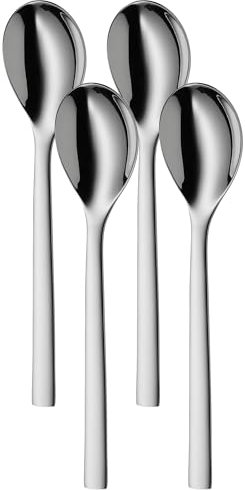 WMF Atria Menülöffel 20,9 cm, Cromargan Edelstahl poliert, Esslöffel,Suppenlöffel, spülmaschinenfest (Packung mit 4)