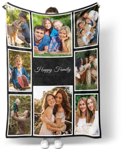 Easycosy Personalisierte Decke mit Foto - 3 Dicken & 280g/m² Flanell - wärmere Fotodecke selbst gestalten Kuscheldecke - Foto Geschenke für Frauen Freundin Schwester Kollegen zu Abschied Geburtstag