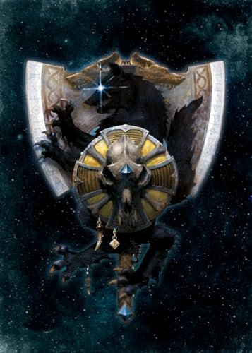 Displate Offiziell Warhammer MetallPoster Magnetische Befestigung Inklusive Lizenziert Bilder Hochwertiges Poster Warhammer 40,000 Emblems - Champions of Fenris 45 cm x 32 cm