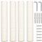Pinkgarden Paquete de 4 postes rascadores de repuesto para gatos de 15.7 pulgadas, postes rascadores de cuerda de sisal natural con tornillos M8 para piezas de renovación de torre de gato interior,