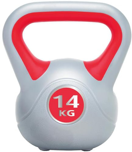 Loops 14KG Vinyl Gripped Kettlebell - Podwer Coated Cast Iron - Kettle Bell Swing