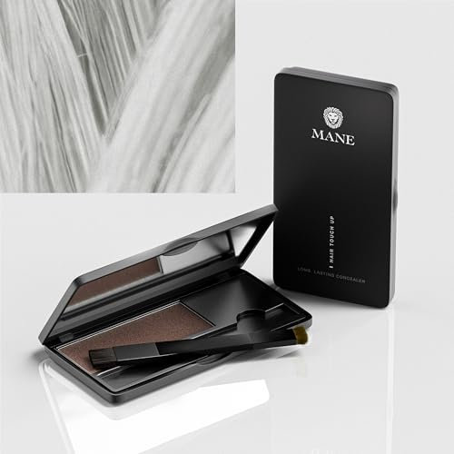 Mane Retocar el cabello para ocultar raíces, cubrir calvas, rellenar barbas y líneas finas del cabello (gris)