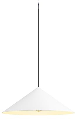 SLV MAGICO 55 SCHWARZ |Pendelleuchte, Hängelampe aus Metall, Innenbeleuchtung, Deckenleuchte, Esszimmerleuchte, Wohnzimmerleuchte | Konisch, E27, 10W, Schwarz Matt, Ø 55 cm