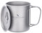 Boundless Voyage 300ml Titan Becher Camping Kaffee Tee Tasse mit Deckel & Faltbarem Griff Leichte Kochgeschirr Outdoor Indoor Picknick Büro Tägliches Trinkbecher Ti3034D