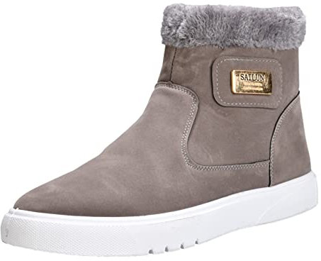 BGFIPAJG Black Friday Stivali Uomo Eleganti Marroni Stivali Alti Con Tacco Quadrato Stivaletti Stringati Uomo Camoscio Stivaletti Chelsea Stivaletti Con Pelo Stivaletti Neri Con Tacco