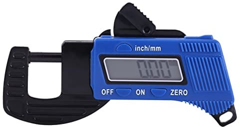 1 Medidor de Espesor con Pantalla Digital de 0 a 12 Mm, Medidor de Espesor, Medidor de Espesor, Calibrador, Herramientas de Medida de Ancho, Conversión de Pulgadas y Milímetros,