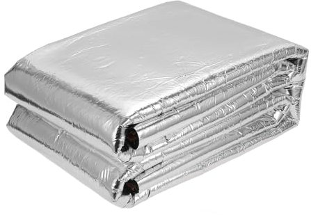 A ABSOPRO Tapis D'Insonorisation Pour Voiture En Fibre De Verre Avec Matériau Isolant Thermique Auto-Adhésif Pour Capot De Bateau Argenté Mousse à cellules fermées 1pcs 200cmx50cmx5mm