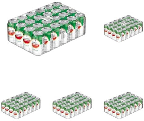 Amstel Clásica Cerveza Lager, Pack Lata, 24 x 33 cl (Paquete de 5)