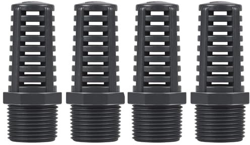 4PCS Threaded Suction Overflow Strainer, 25mm Screen Strainer, PVC Aquarium Fitting Connector, Garden Permeable Cap Mesh, Aquarium Water Pipe Connector For Fish Tank Accessories