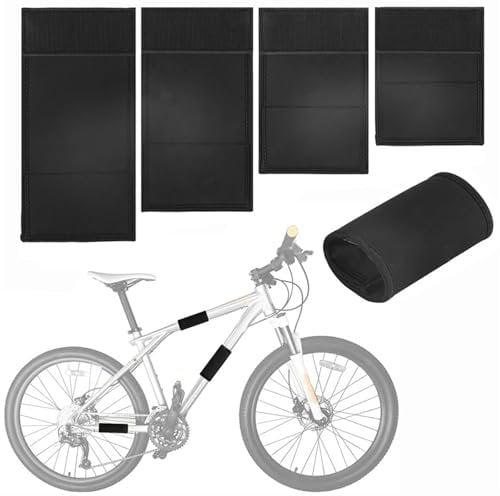 Thule - Lot de 4 protections de cadre de vélo - En carbone - Film de protection pour cadre de vélo - Convient pour les porte-vélos Thule - Accessoires de vélo - Attelage de remorque - Film de
