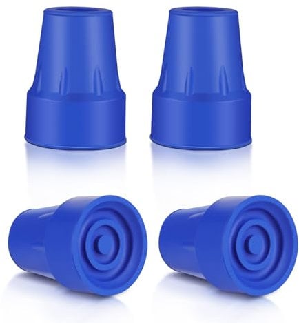 Gummifuß für Krücken Rutschfest, 4 Stück Gummifuß für Krücken 19mm, Krücken Gummi Dick und Abriebfest, Gehstock Gummipuffer, Krücken Zubehör