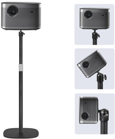 AKOZLIN Projector Stand Floor Projector Mount Adjustable Height 19 to 49.21 360° Rptatable Universal Ceiling Mount,6kg Load Capacity, Compatible with Camera Webcam