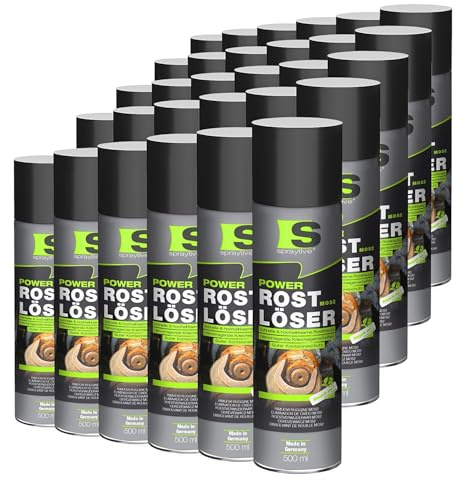 Spraytive 30 x 500ml Power Rostlöser MoS2 Spray – Entroster, Schraubenlöser | Löst festgerostete Muttern und Bolzen: Rostentferner und Kriechöl für KFZ, Werkstatt, Fahrrad und Boot – Made in Germany