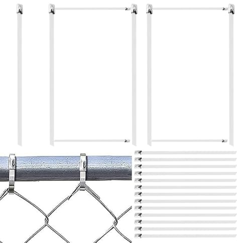 Clips für Maschendraht, 100 Stück, robust, rostfrei, Pflanzenstützstrukturen für landwirtschaftliche Zäune und Garten, Terrasse, Rasen