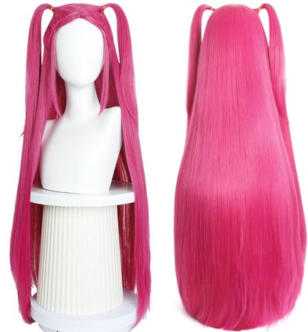 Perruque Chasseresse, Chasseresse Perruque Pour Les Fans | Cheveux Longs Droits Wig, pour Halloween et Carnaval (B)
