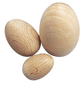 Rayher 6109500 Rohholz-Eier, 60x40 mm