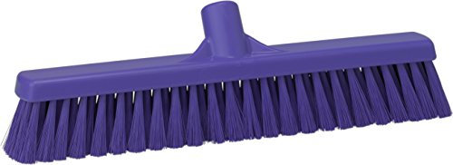 Vikan 31748 Coarse/Fine Sweep Floor Broom Head, Polypropylene Block, 16-1/2 Polyester Bristle, Purple
