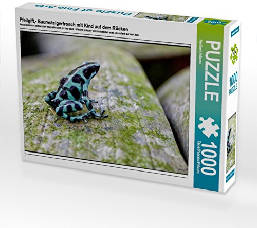 CALVENDO Puzzle Pfeilgift,- Baumsteigerfrosch mit Kind auf dem Rücken | 1000 Teile Lege-Größe 64 x 48 cm Foto-Puzzle für glückliche Stunden