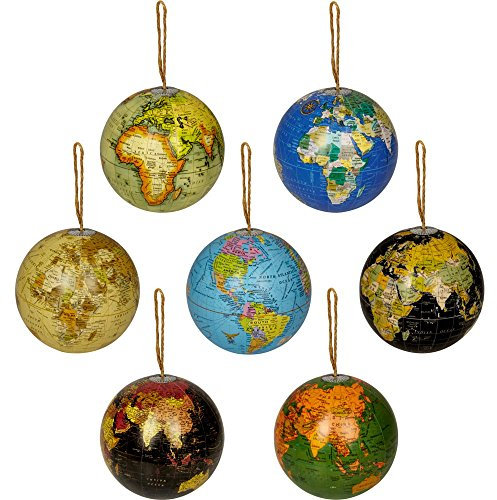 Weltkugel-Anhänger Groß Lieblingsstücke (ca. 12,5 cm), farblich Sortiert, 1 Stück