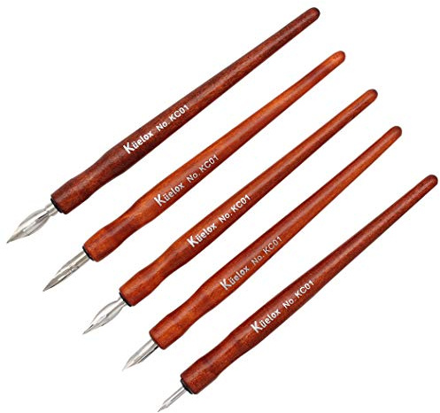 SIPLIV Redwood Professional Manga Pen Dip Pen Set Manga Cartoon Comic Zeichnung Malen Kit - 5 Stck