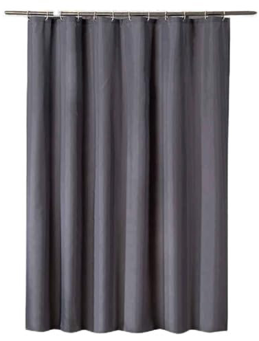 Bishilin Duschvorhang 200x200 Antischimmel, Badewanne Vorhang Textil Dunkelgrau Badezimmer Duschvorhang Wasserdicht Modern Einfarbig