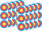 10er Set 3x20 Spot FITA WA Papierauflage Scheibenauflage Zielscheibe