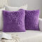 MIULEE 2er Set Kissenbezüge Künstlich Pelz Sofakissen Dekorative Dekokissen Kuschelkissen Plüschkissen Kuschelig Couchkissen Superweich Kissen Flauschig Kissenbezug für Sofa 60x60 cm Lila