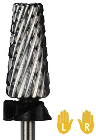 C & I 5 in 1 Multi-function Tapered Shape Nail Drill, Cross Teeth Edition, Professional Drill Bit for Nail Manicure Machine (Extra Coarse - XC)