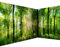 murando - Papier Peint Panoramique Adhésif Paysage 539x250 cm - Tapisserie Murale Autocollante Décoration Chambre Salon - Gris beige vert - Des arbres forêt feuilles nature paysage c-A-0058-a-b
